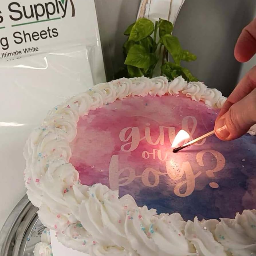 Fire Paper Sheets for Cakes | Instant Flame Cake Topper Sheets | Disappearing Surprise Fire Candle Paper