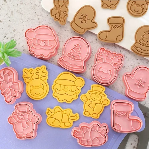Fondant Cutter Christmas Theme | 8 Pieces