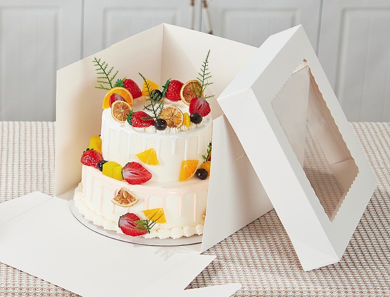 10-Piece Tall Cake Boxes with Cake Boards (10 × 10 × 8 Inch)