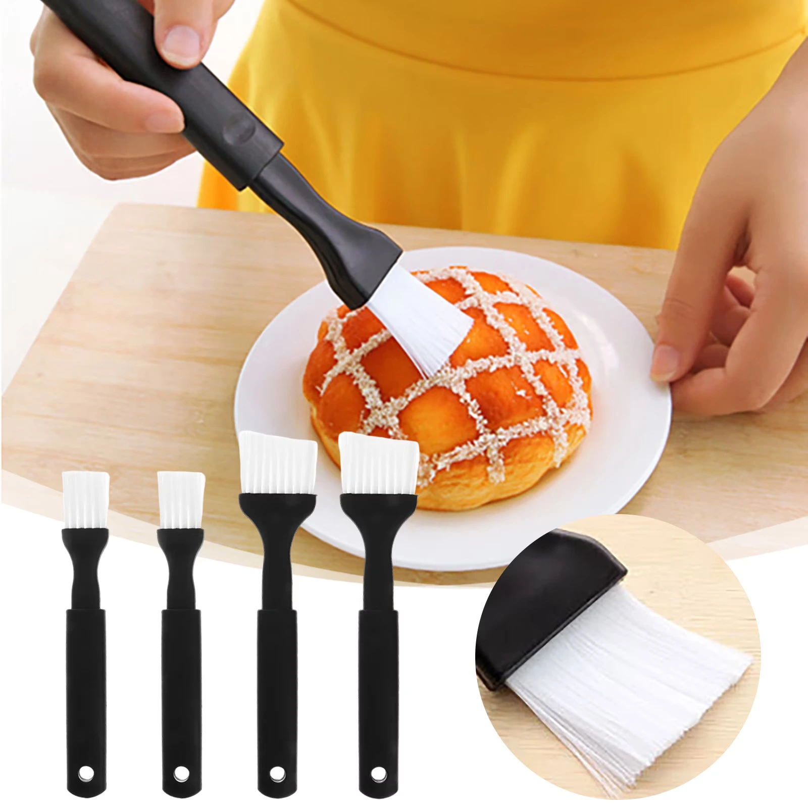 4 Piece Nylon Brush for Baking and Grilling