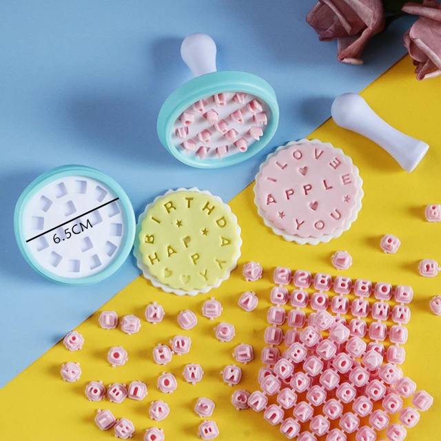 Mini Fondant Letter & Number Cutters – Cake Decorating Mould & Stamp Set