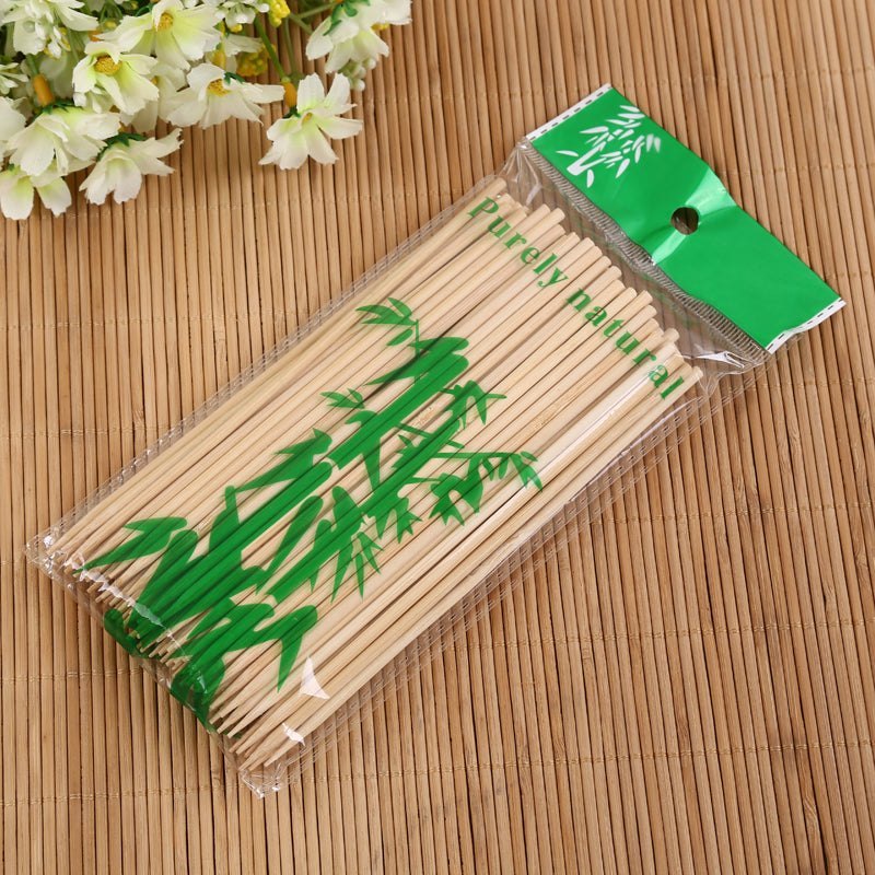 Natural Bamboo Wooden Skewers – BBQ & Grilling Sticks (100 Pieces)