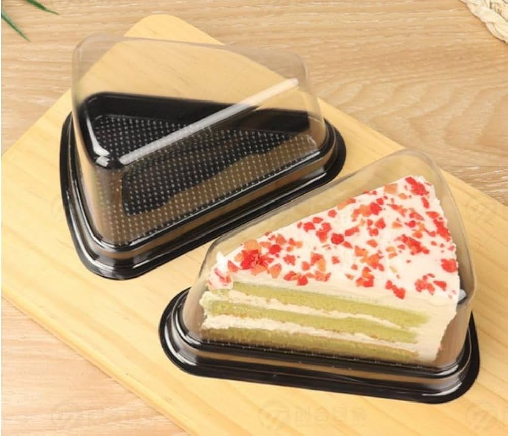 Triangle Pastry Box with Clear Lid – Pack of 25
