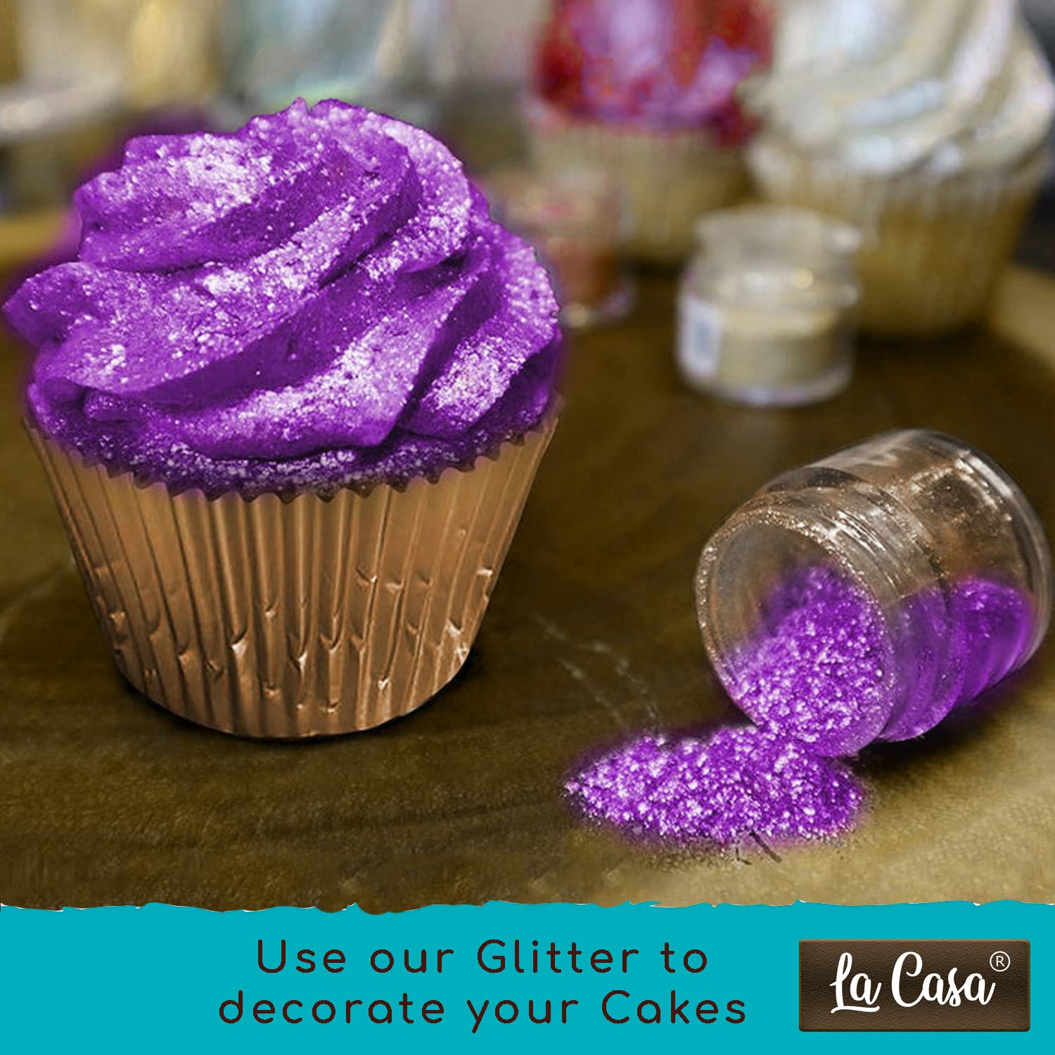 Premium Purple Edible Glitter – Metallic Cake & Dessert Decoration