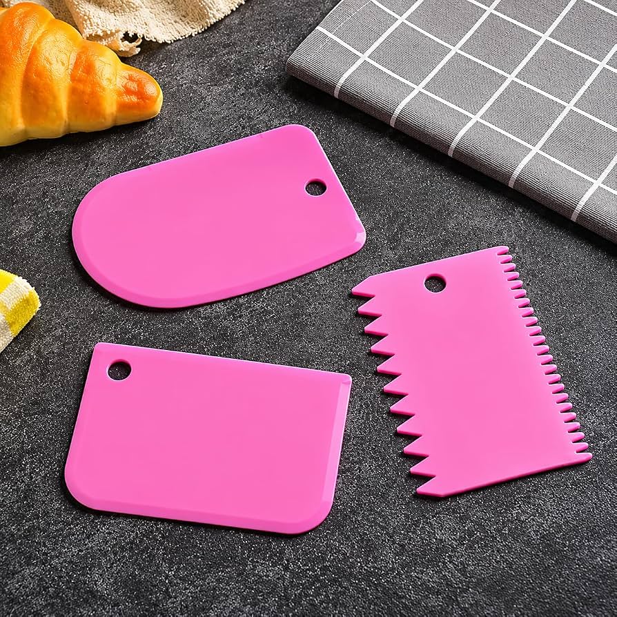 3-Piece Cake Scraper & Smoother Set