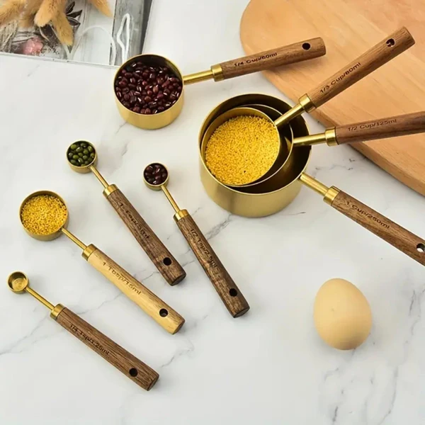 Premium Stainless Steel Measuring Cups & Spoons Set for Cooking and Baking